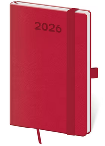 Diář týdenní kapesní Print Pop - červená 2026 - reklamní kalendáře