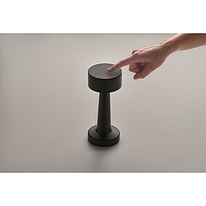 Dobíjecí kovová stolní lampa, černá
