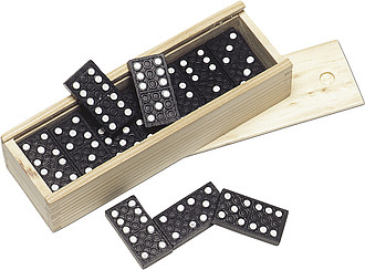 DOMINO Společenská hra, dřevěná krabička