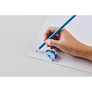 Dřevěná dětská tužka s gumou, tyrkysová