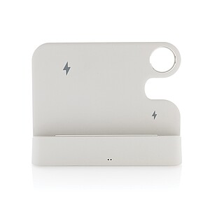 Duální nabíječka 15W Joltz z RCS plastu se slotem na iWatch, bílá