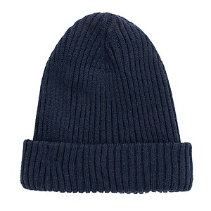 Dvojitě pletená beanie čepice Impact z Polylana® AWARE™, námořní modrá