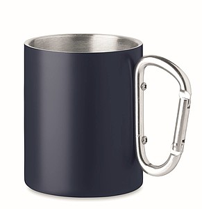 Dvojstěnný kovový hrnek, 300ml, navy - reklamní hrnky
