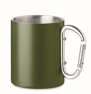 Dvojstěnný kovový hrnek, 300ml, zelený