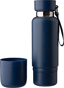Dvoustěnná láhev z nerezové oceli, 500 ml, modrá