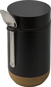 Dvoustěnná nerezová termoska na jídlo, 400ml, černá