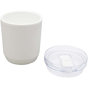 Dvoustěnný kelímek z recyklovaného plastu 180 ml, bílá
