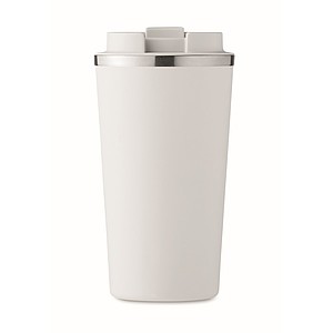 Dvoustěnný nerezový hrnek, 510ml, bílý