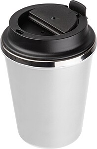 Dvoustěnný nerezový termohrnek 350 ml, bílá