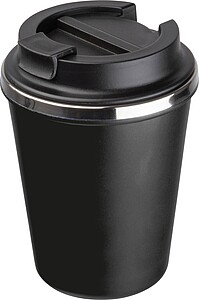Dvoustěnný nerezový termohrnek 350 ml, černá