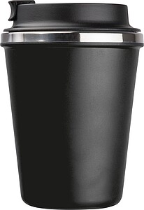 Dvoustěnný nerezový termohrnek 350 ml, černá