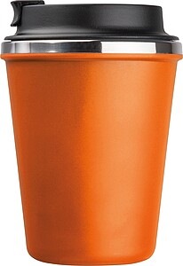 Dvoustěnný nerezový termohrnek 350 ml, oranžová