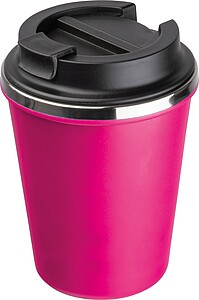 Dvoustěnný nerezový termohrnek 350 ml, růžová