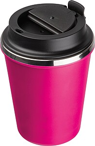 Dvoustěnný nerezový termohrnek 350 ml, růžová