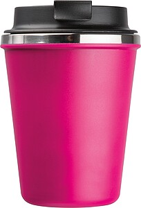 Dvoustěnný nerezový termohrnek 350 ml, růžová