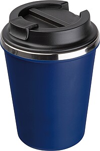 Dvoustěnný nerezový termohrnek 350 ml, tmavě modrá