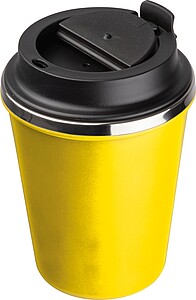 Dvoustěnný nerezový termohrnek 350 ml, žlutá