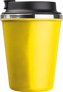 Dvoustěnný nerezový termohrnek 350 ml, žlutá