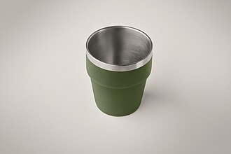 Dvoustěnný pohárek 250 ml, tmavá zelená