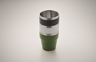 Dvoustěnný pohárek 250 ml, tmavá zelená