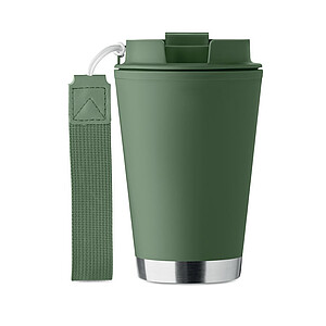 Dvoustěnný pohárek 300 ml, tmavě zelená