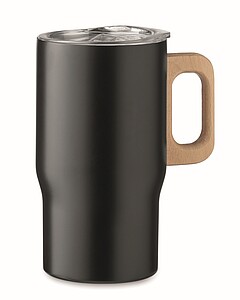 Dvoustěnný pohárek 350ml, černá - reklamní předměty