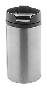 Dvoustěnný termohrnek, 250 ml, stříbrná - termohrnek s vlastním potiskem