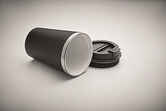 Dvoustěnný termohrnek 350, černá