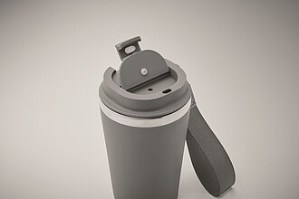 Dvoustěnný termohrnek, 350 ml, šedá