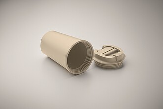 Dvoustěnný termohrnek 350ml, béžová