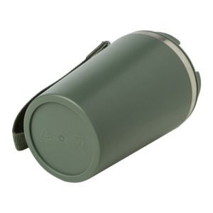 Dvoustěnný termohrnek s popruhem 350 ml, khaki