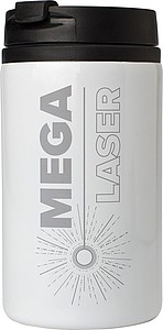 Dvoustěnný termohrnek z nerezové oceli. Objem 300ml. Bílá.