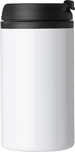 Dvoustěnný termohrnek z nerezové oceli. Objem 300ml. Bílá.