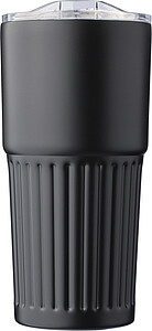 Dvoustěnný termohrnek z recyklované nerezové oceli 500 ml, černá - reklamní předměty