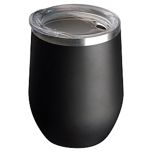 Dvoustěnný vakuovaný hrnek, objem 380ml, černá - reklamní předměty