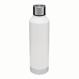 Dvouvrstvá nerezová láhev na pití, 500ml, bílá - reklamní předměty