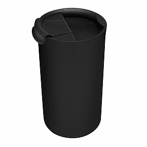 Dvouvrstvý nerezový termohrnek, 450ml, černý - termohrnek s vlastním potiskem