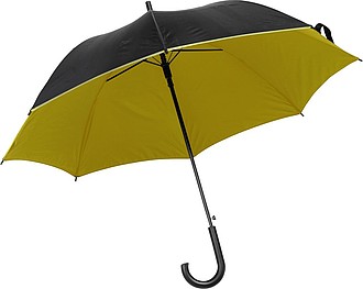 DYCK Automatický deštník, pr.100 cm, z vrchu černý, zespod žlutý