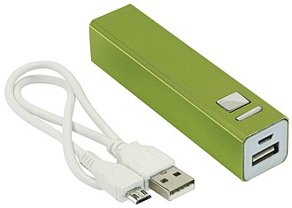 ENDURANCE Powerbanka s kapacitou 2200mAh, zelená - reklamní předměty