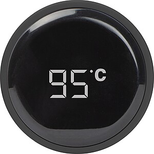 FAGASTA Nerezová termoska s teploměrem, černá