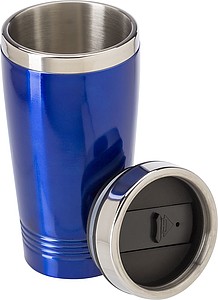 FELIAS Nerezový termohrnek s víčkem, 450 ml, modrá