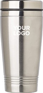 FELIAS Nerezový termohrnek s víčkem, 450 ml, stříbrná