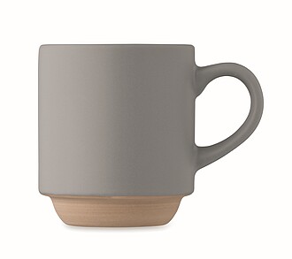 FIKRET Keramický stohovatelný hrnek o objemu 170 ml, šedá