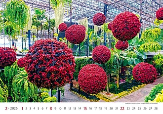 Gardens 2026, nástěnný kalendář, prodloužená záda