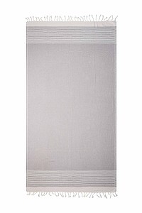 Hamam exclusive plážová osuška 90x170 cm, 365 g, šedá/bílá