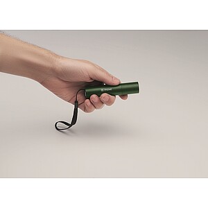 Hliníková dobíjecí svítilna, tmavě zelená