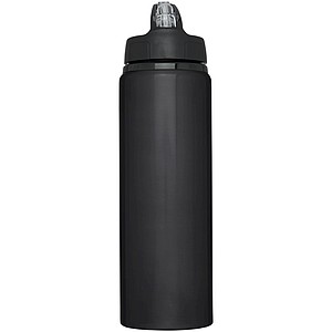 Hliníková láhev na pití s brčkem, 800ml, černá