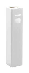 Hliníková powerbanka 2200mAh, bílá - reklamní předměty