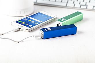 Hliníková powerbanka 2200mAh, modrá