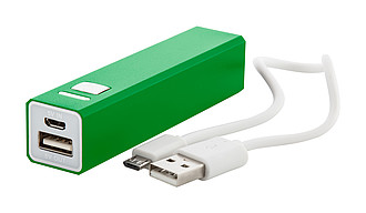 Hliníková powerbanka 2200mAh, zelená